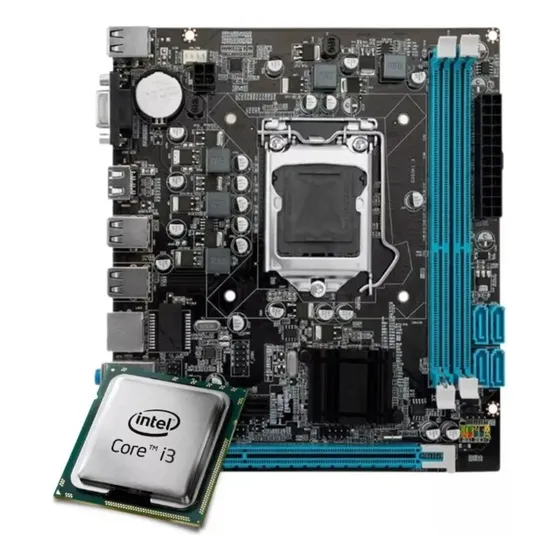 Kit Processador I3 + Placa Mae H61 1155 Ddr3 Com