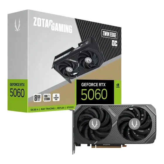 Placa De Vídeo Nvidia Geforce Zotac Gaming Rtx5060 8gb Oc