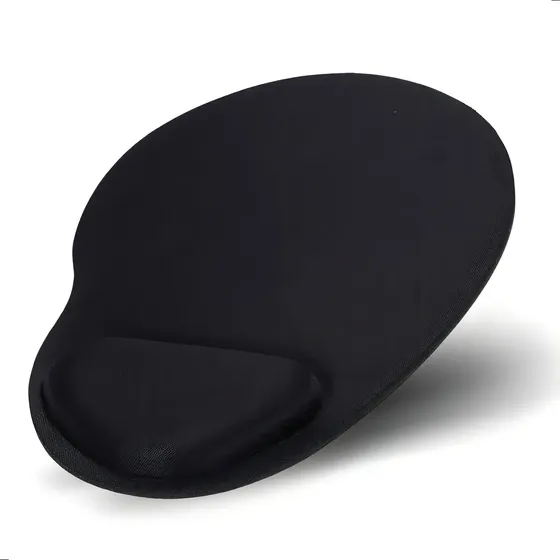 Mouse Pad Ergonômico Confortável Pad Preto Antiderrapante com Apoio de Pulso Mouse Pad Ergonômico Confortável Pad Preto Antiderrapante com Apoio de Pulso