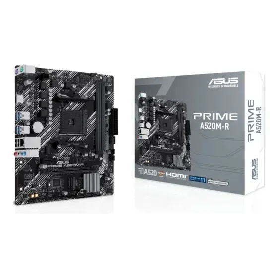 Placa Mãe Asus Prime A520m-r Am4 Ddr4 Micro-atx