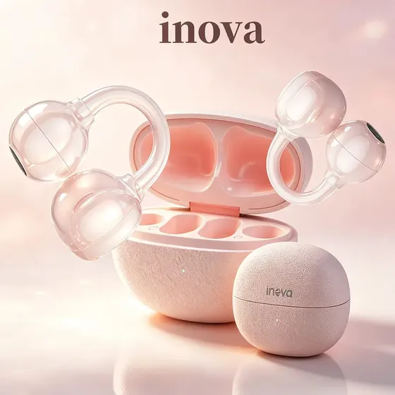 Fone De Ouvido Inova Open-ear Bluetooth Para Esportes Com Controle Tátil E Bateria De Longa Duração