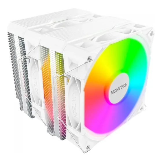 Cooler Para Processador Montech Nx600 Argb 120mm Pwm Branco Cooler Para Processador Montech Nx600 Argb 120mm Pwm Branco