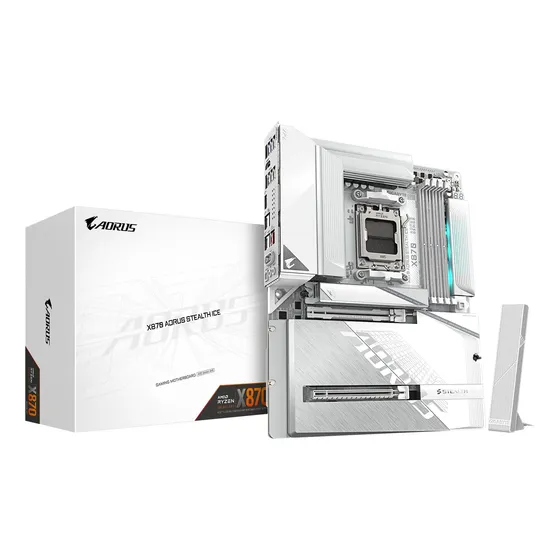 Placa Madre Gigabyte X870 Aorus Stealth Ice Atx A