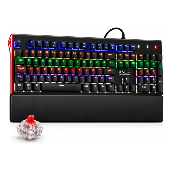 Teclado Mecânico Gamer Switch Red Led Anti Ghosting Abnt2 Pc