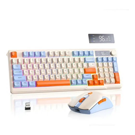 Kit Teclado E Mouse T96 Gamer Sem Fio Usb Bluetooth Abnt2