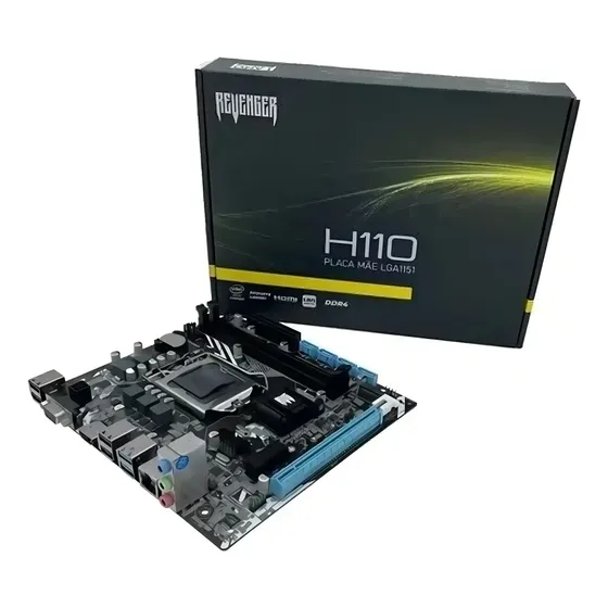 Placa-mãe Intel H110 Socket 1151 DDR4 32GB mATX HDMI VGA Revenger Knup