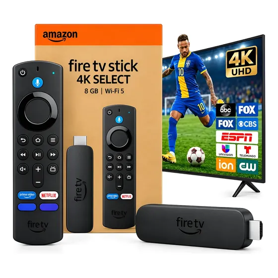 Amazon Firetv Stick 4k Stick Wi-fi-6 Com Alexa Por Voz Preto
