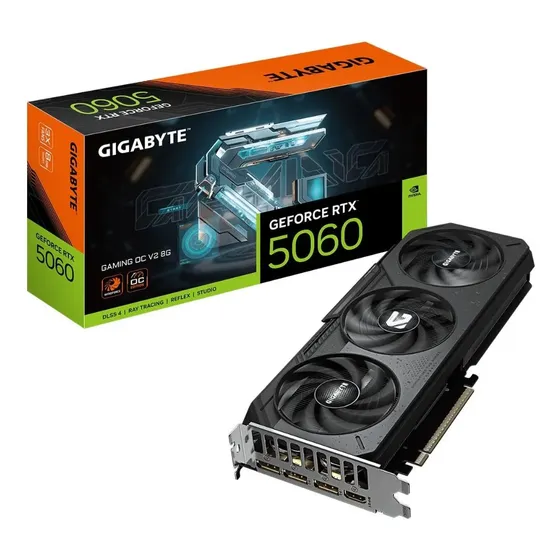 Placa De Video Rtx 5060 Gaming Oc V2 Gigabyte 8gb Gddr7