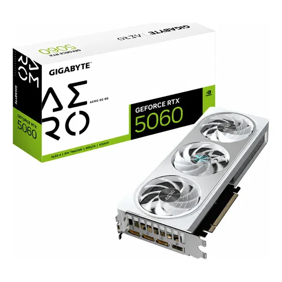Placa De Vídeo Gigabyte Rtx 5060 Aero Oc 8gb Gddr7 128bits