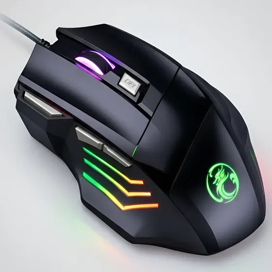 Mouse Gamer Com Fio Exbom Ms-g260 Usb 7 Botões 3200dpi Preto