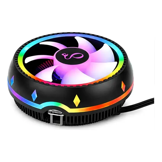 Air Cooler Para Processador Led Rgb Intel Amd Ventoinha 70w