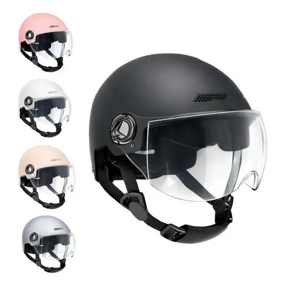 Capacete C/ Viseira Aberto Bike Bicicleta Elétrica Scooter