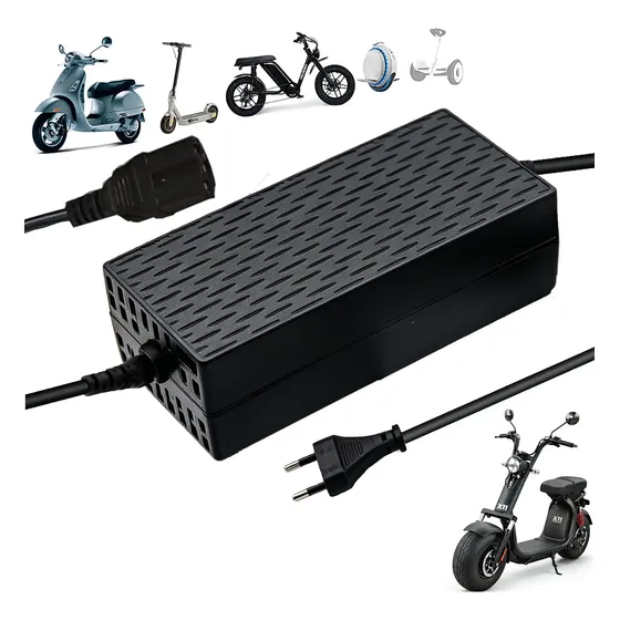 Carregador Bateria Moto Scooter Eletrica Goo X11 60v 2a Mini Carregador Bateria Moto Scooter Eletrica Goo X11 60v 2a Mini