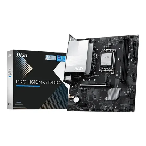 Placa Mãe Msi Pro H610m-a Ddr4, Intel Lga 1700, Matx