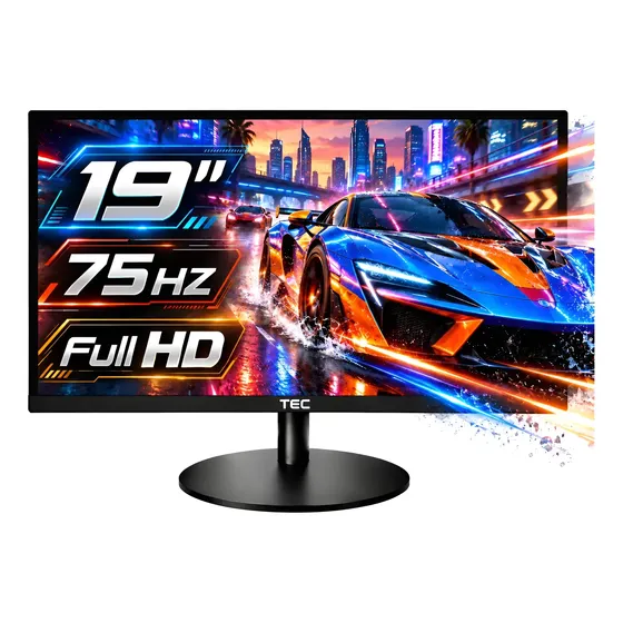 Monitor 19``hd 75hz Hdmi Vga Rama Led Pc Cftv Gamer 127/220v