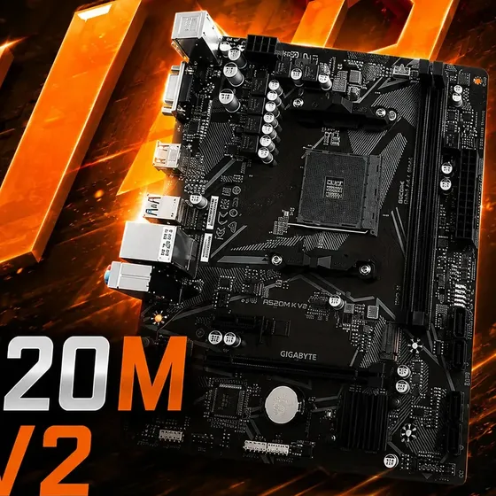 Placa Mãe A520m K V2 Amd Am4 Matx Ddr4 Gigabyte Cor Preto Placa Mãe A520m K V2 Amd Am4 Matx Ddr4 Gigabyte Cor Preto