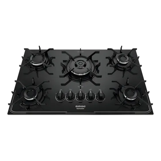 Cooktop 5 Bocas Tripla Chama Itamaster Preto Itatiaia