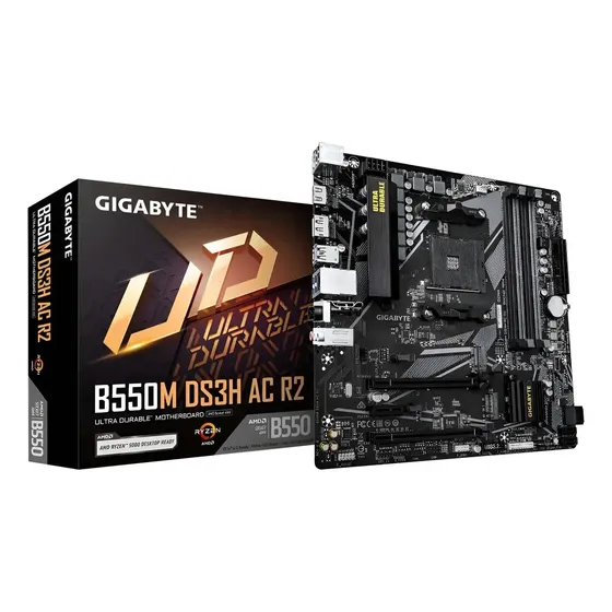 Placa-mãe Gigabyte B550m Ds3h Ac R2 Am4 Ddr4 Wi-fi Bluetooth