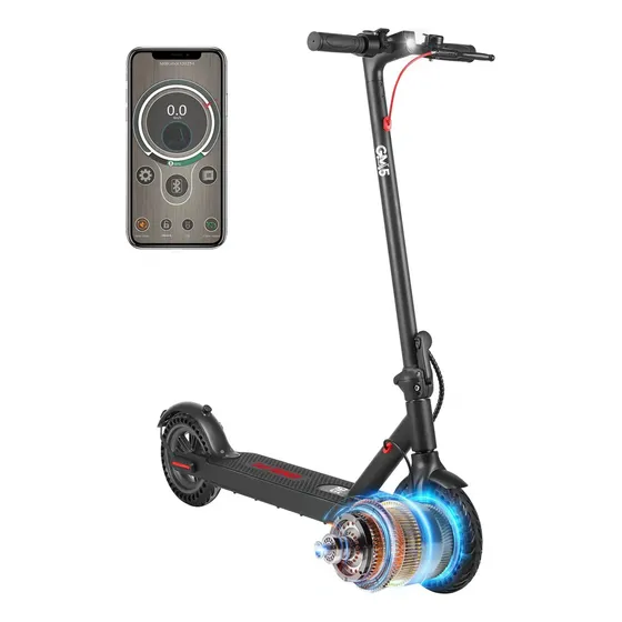Patinete Elétrico HONEYWHALE GM5 P1-4 Preto para Adultos, com Bluetooth e 22 km de Autonomia