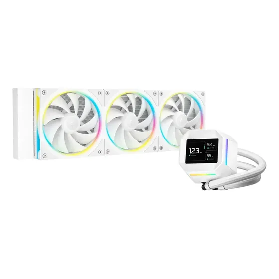 Water Cooler Deepcool Lm360 Argb Branco Com Tela Ips 2.4 - Branco