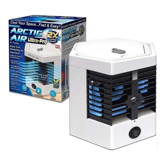 Mini Ar Condicionado Mesa Umidificador Climatizador Portátil Cor Branco