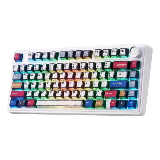 Teclado Mecânico Aula F75 Abnt2 Sem Fio 75% Gamer E-sport Booma Português Brasil Teclado Mecânico Aula F75 Abnt2 Sem Fio 75% Gamer E-sport Booma Português Brasil