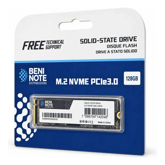 Ssd Interno 128gb M.2 2280 Nvme Pcie Gen3x4 Leitura Até 1700