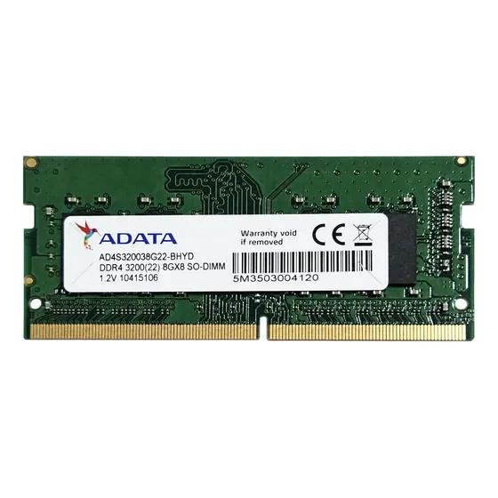 Memória Ram Adata Ddr4 8gb 3200mhz Para Notebook