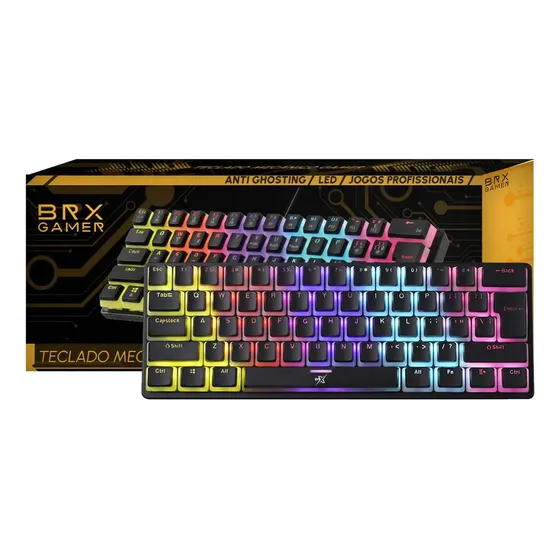 Teclado Mecânico Gamer RGB BRX M403 Switch Blue