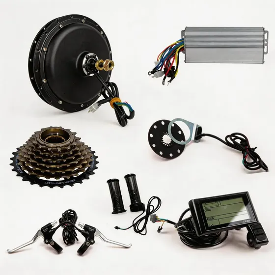 Kit De Conversão De Bicicleta Elétrica Traseira 48v 52v 1500
