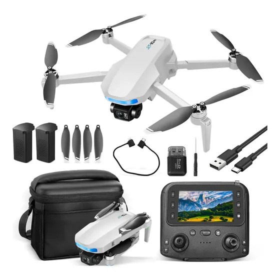 Gps Drone Profissional C/5.9'' Tela Câmera Gimbal De 3 Eixos