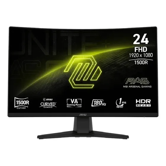 Monitor Gamer Msi Mag 242c 24 Curvo Fhd Va 1ms 180hz