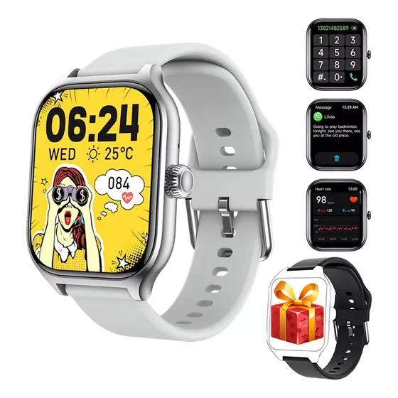 Smartwatch Aiyin GTS4 Digital Com Chamadas Bluetooth Para Android e iOS