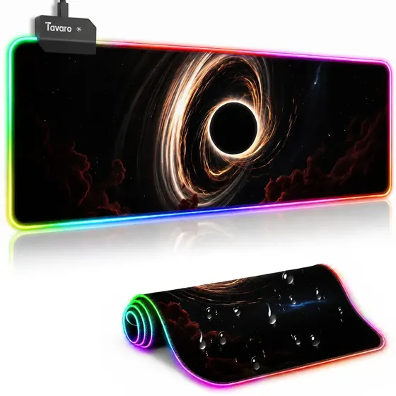 Mouse Pad Gamer RGB Tavaro 80x30cm 3mm Antiderrapante Impermeável, Desk Pad Grande para Teclado e Mouse, Superfície Precisa para PC Gaming, FPS e Home Office