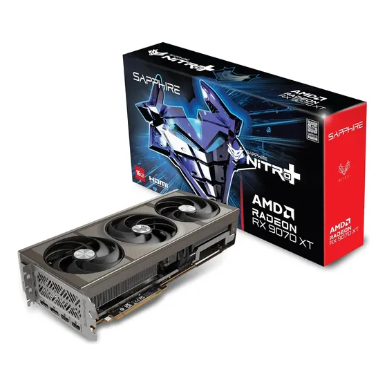 Placa De Vídeo Sapphire Nitro+ Amd Radeon Rx 9070 Xt 16gb