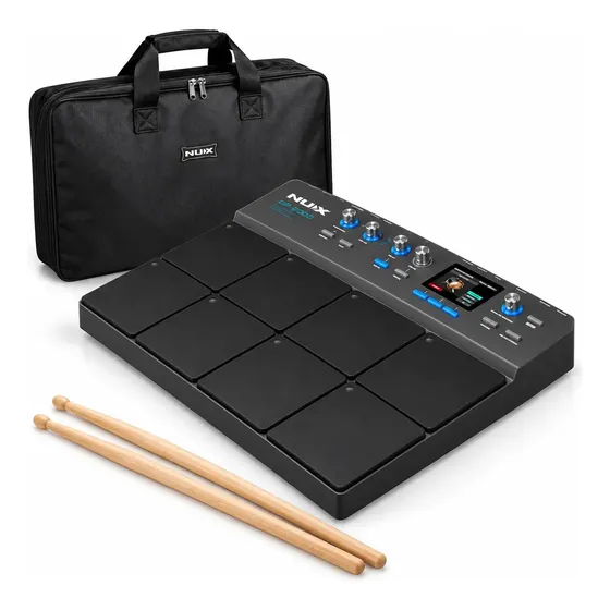 Pad Almofada De Percussão Digital Nux Dp-2000 Octapad Preto Pad Almofada De Percussão Digital Nux Dp-2000 Octapad Preto