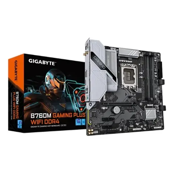 Placa Mãe Gigabyte B760m Gaming Plus Wifi Ddr4 Lga 1700 Branco