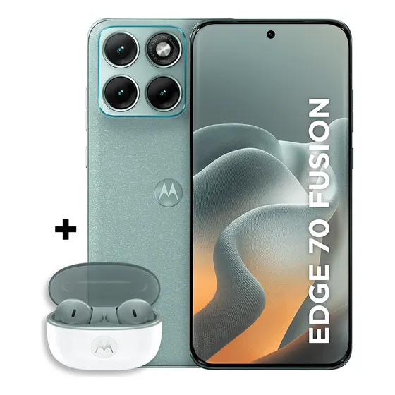 Kit Smartphone Motorola Edge 70 Fusion 5g 8 Gb Ram Verde Claro + Moto Buds 2 Cinza