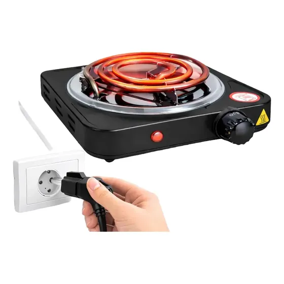 Fogão Portátil 1 Boca Fogareiro Elétrico 1000w 110/220v