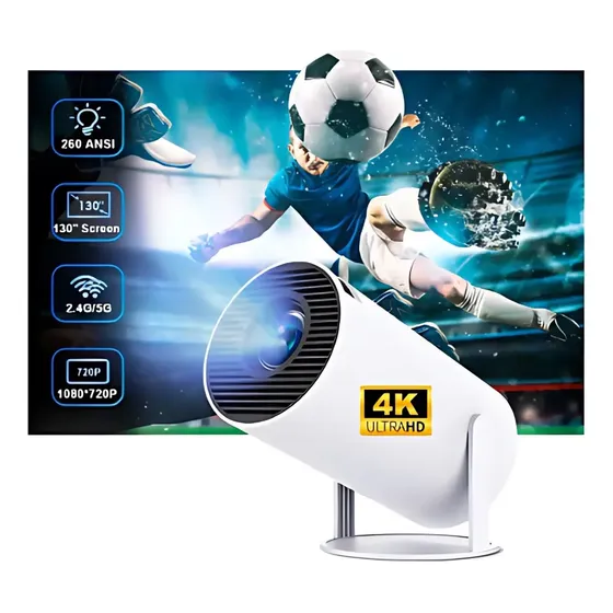 Mini Projetor Portatil 4k Android Full Hd Smart Wifi Cinema