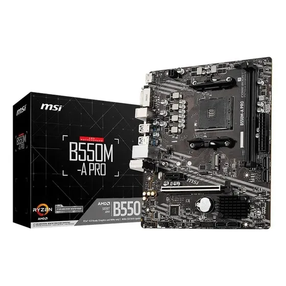 Placa Mãe Msi B550m-a Pro, Ddr4, Amd Am4, Matx, Chipset B550