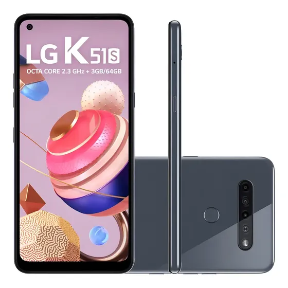 Smartphone LG K51s Tela 6,55'' 4g 3gb 64gb Ram Titânio Cor Cinza-escuro - Excelente (Recondicionado) Smartphone LG K51s Tela 6,55'' 4g 3gb 64gb Ram Titânio Cor Cinza-escuro - Excelente (Recondicionado)
