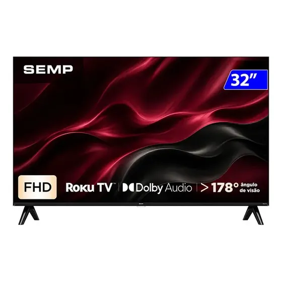Smart Tv 32s42r 32 Full Hd Wi-fi Roku Dolby Áudio Semp