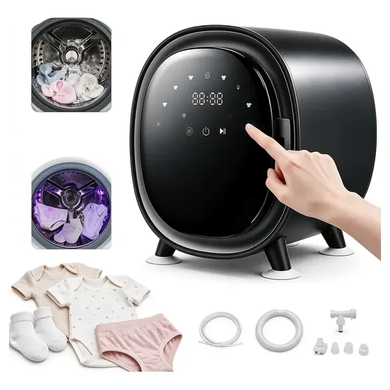 Mini Máquina De Lavar Roupa Portátil Com Secagem 3kg