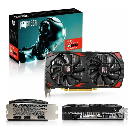 Placa De Vídeo Amd Radeon Rx580 2048sp 8gb Gddr5