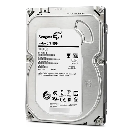 Disco Rígido Interno Hd Seagate 3.5 St1000vm002 1tb Prata Prata