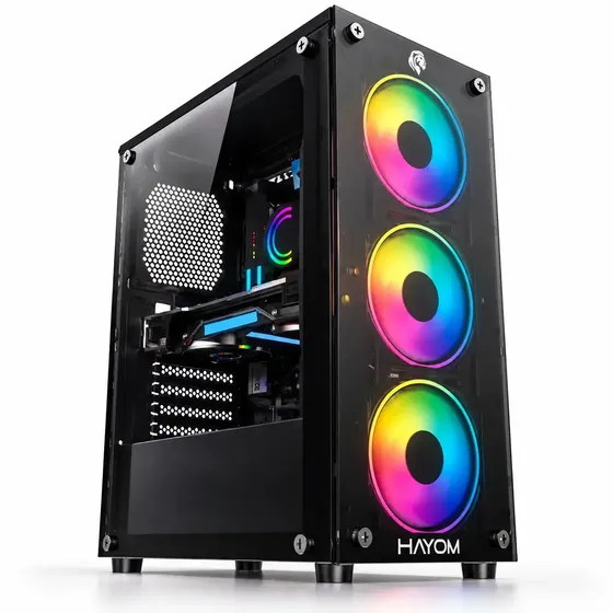 Gabinete Gamer 3 Fans Rgb Led Mid Tower Vidro Preto Sem Fonte Gabinete Gamer 3 Fans Rgb Led Mid Tower Vidro Preto Sem Fonte