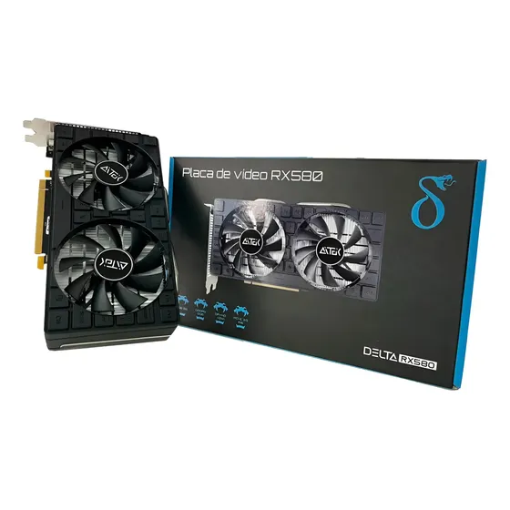 Placa De Vídeo Gamer Amd Delta Rx580 Hdmi 8gb Gddr5 256bit