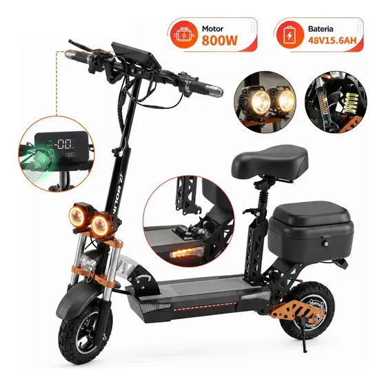Patinete Elétrico M7 NFC de 800W para Adultos com 50km de Autonomia Dobrável Com Suspensão Dupla Dianteira e Traseira Patinete Elétrico M7 NFC de 800W para Adultos com 50km de Autonomia Dobrável Com Suspensão Dupla Dianteira e Traseira