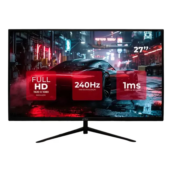 Monitor Gamer 27'' Fhd 240hz 1ms Freesync Hdmi Displayport